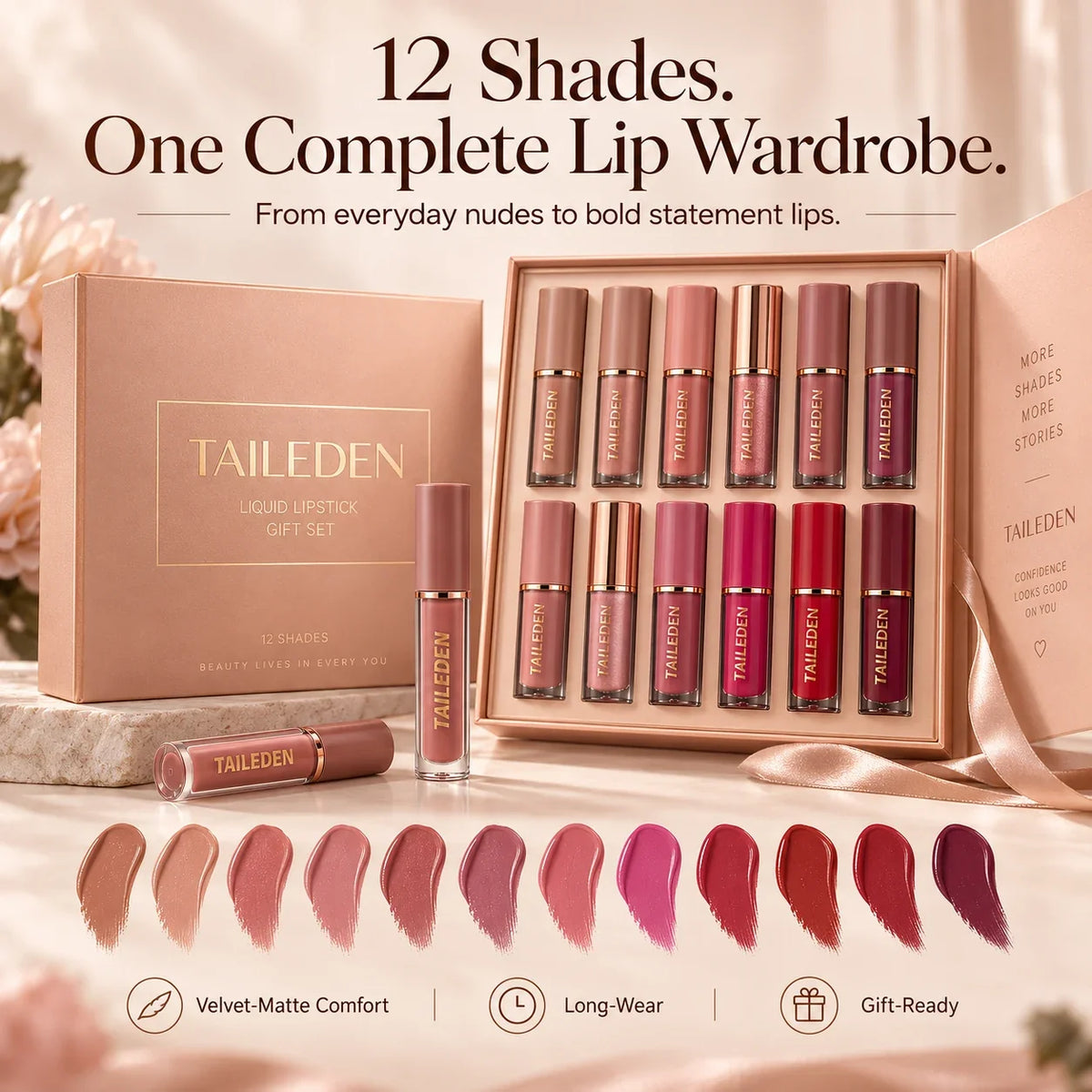 The Velvet Lip Wardrobe – 12-Shade Gift Set