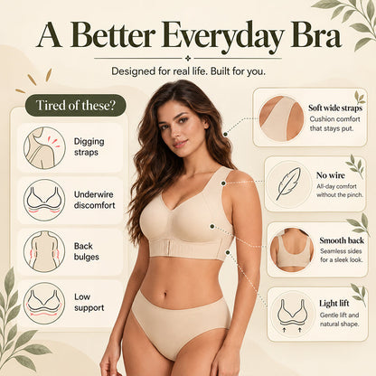 Women’s Front-Closure Wireless Sports Bra