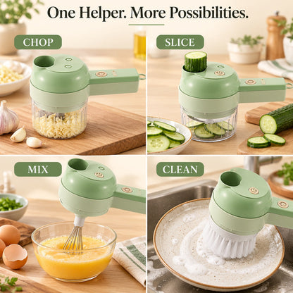 4-in-1 Cordless Electric Vegetable Chopper 🔥