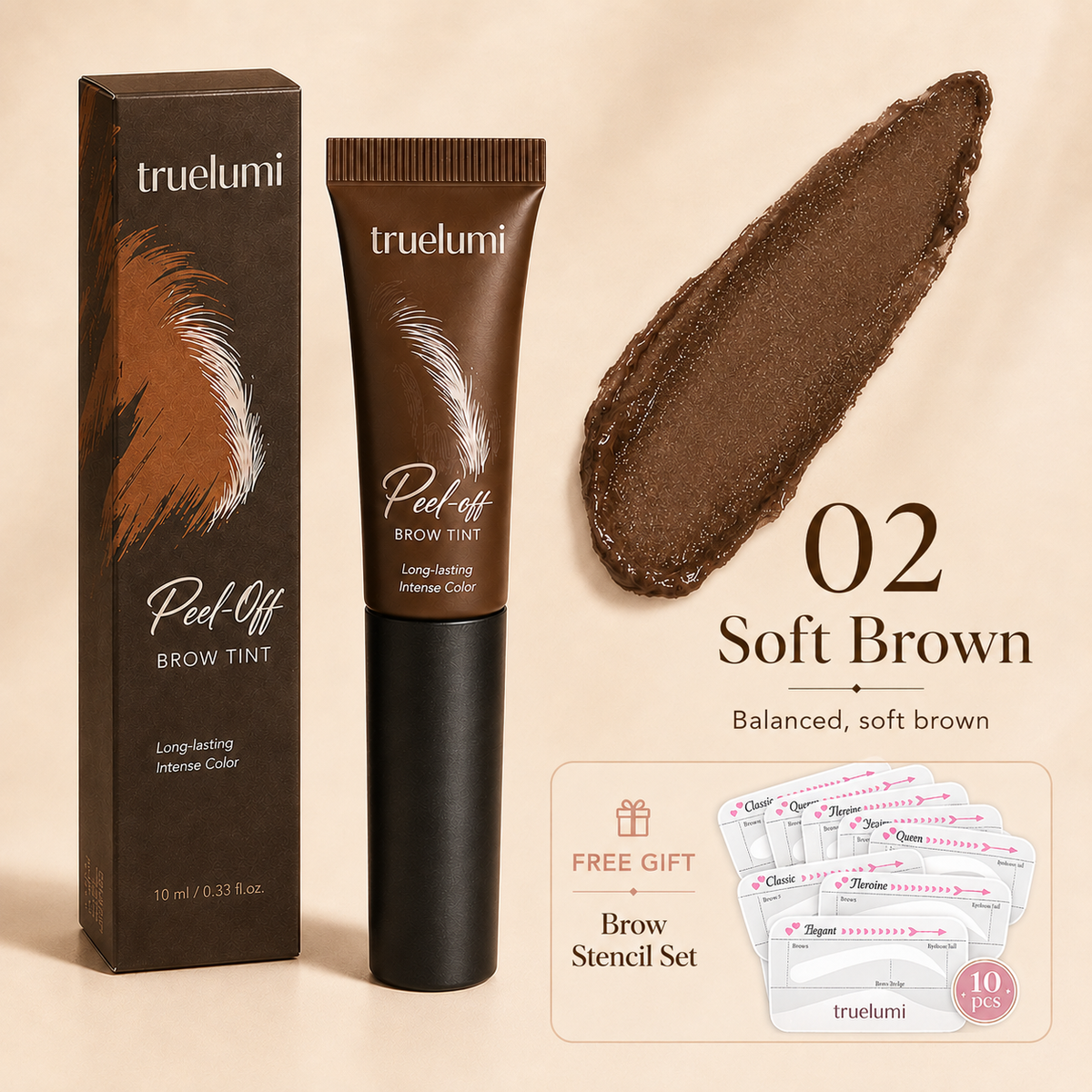 Truelumi Peel-Off Brow Tint – Fuller-Looking Brows in Minutes