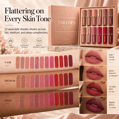 The Velvet Lip Wardrobe – 12-Shade Gift Set