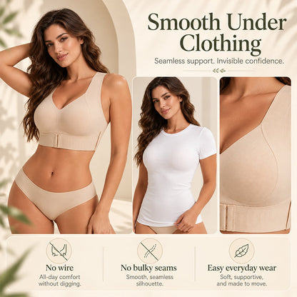 Women’s Front-Closure Wireless Sports Bra