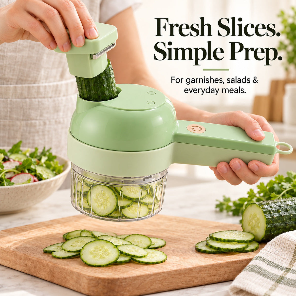 4-in-1 Cordless Electric Vegetable Chopper 🔥