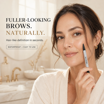 【Truelumi】 Original 4D Brush Tip Waterproof Microblading Eyebrow Pen, 2-in-1 Dual-Ended