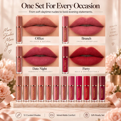 The Velvet Lip Wardrobe – 12-Shade Gift Set