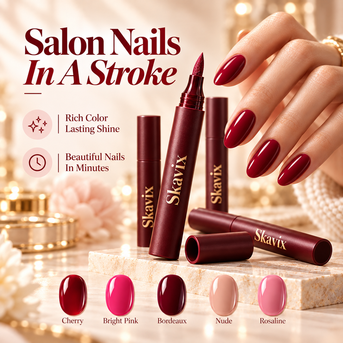 Nail Pen Set — 5 Signature Shades
