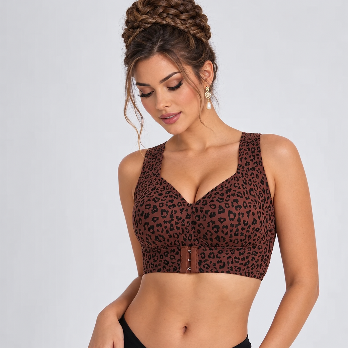 Women’s Front-Closure Wireless Sports Bra