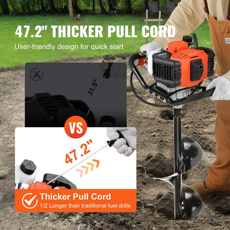 Heavy-Duty Manual Spiral Auger — Fast Planting Holes, Clean Soil Break-Up