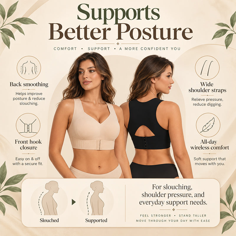 Women’s Front-Closure Wireless Sports Bra