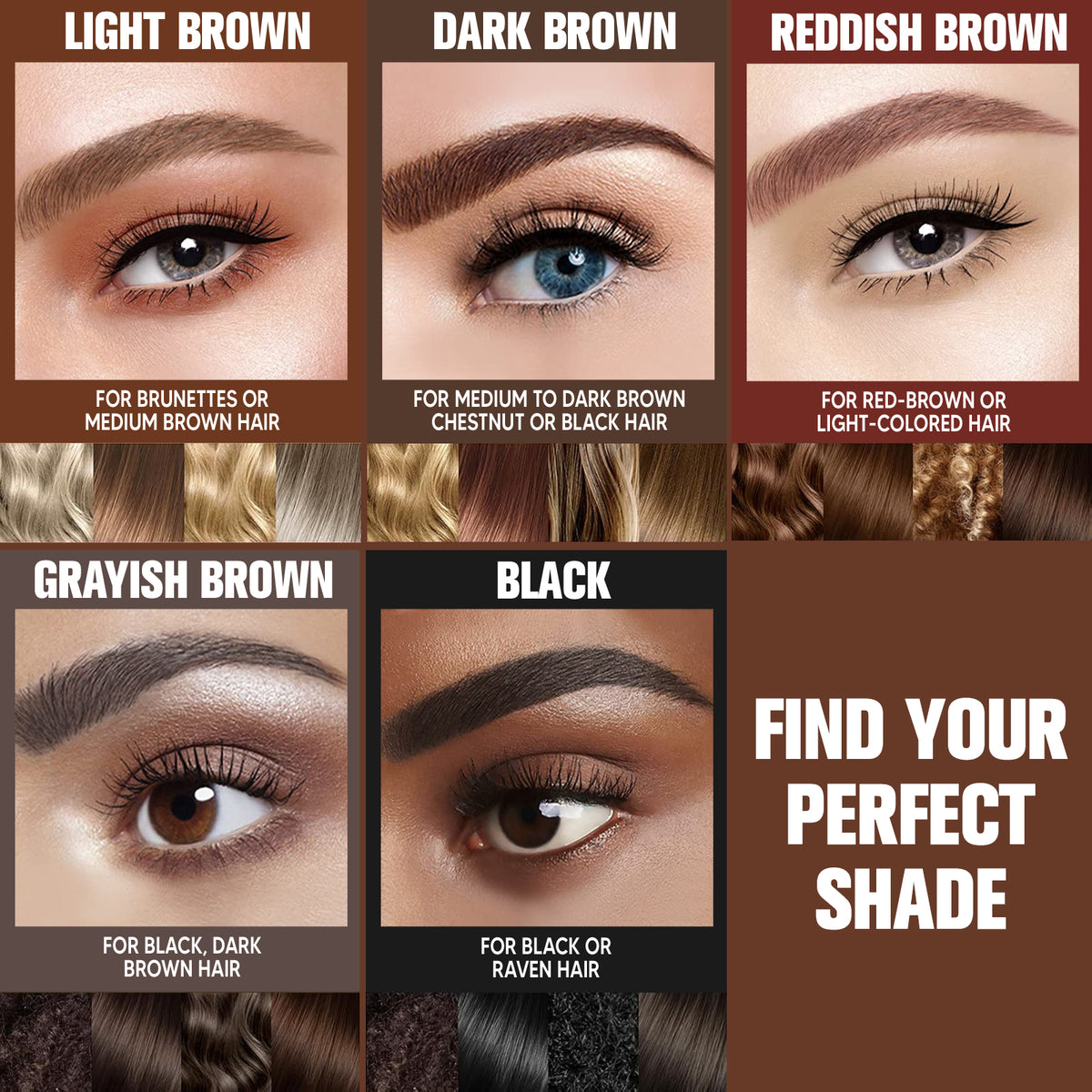 BrowWardrobe™ 5-Shade Microfork Brow Set