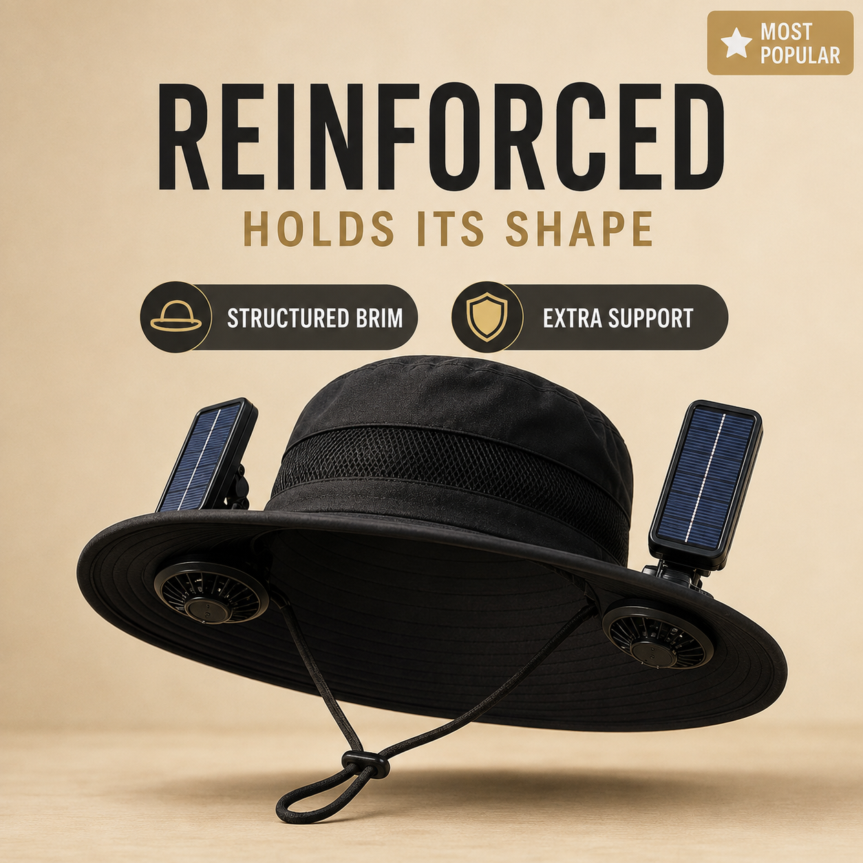 Solar Cooling Fan Hat