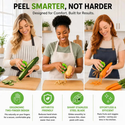 Hand Vegetable Peeler, Palm Peeler with Rubber Finger Grips ✨
