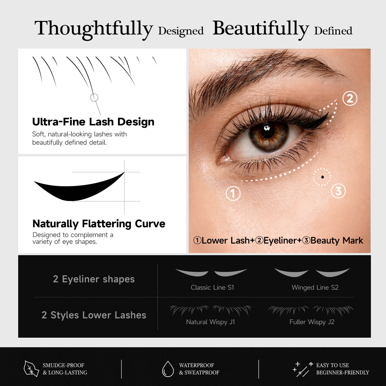 Lash & Liner Stamp Kit 3-in-1 Lower Lash & Eyeliner Stamp Kit