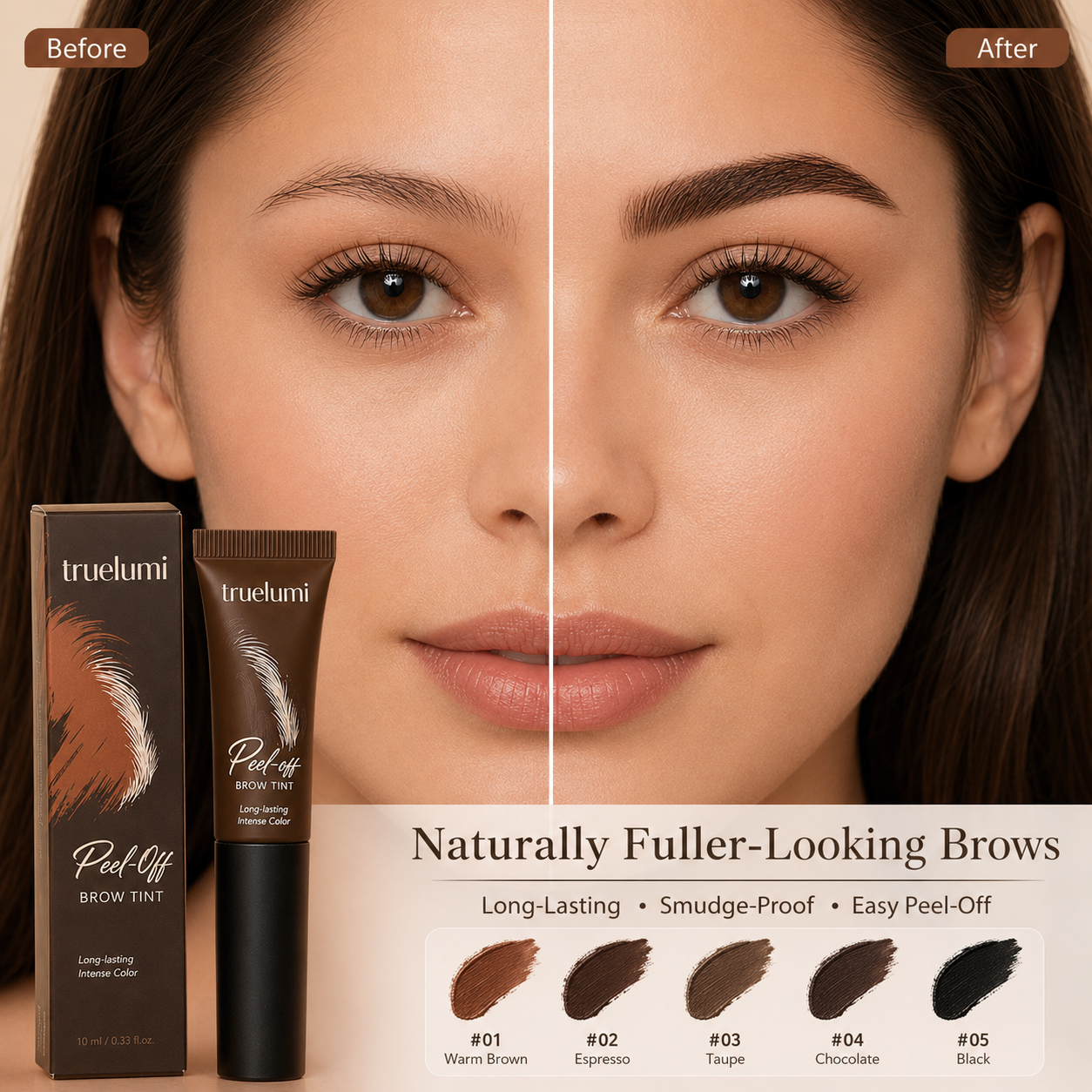 Truelumi Peel-Off Brow Tint – Fuller-Looking Brows in Minutes