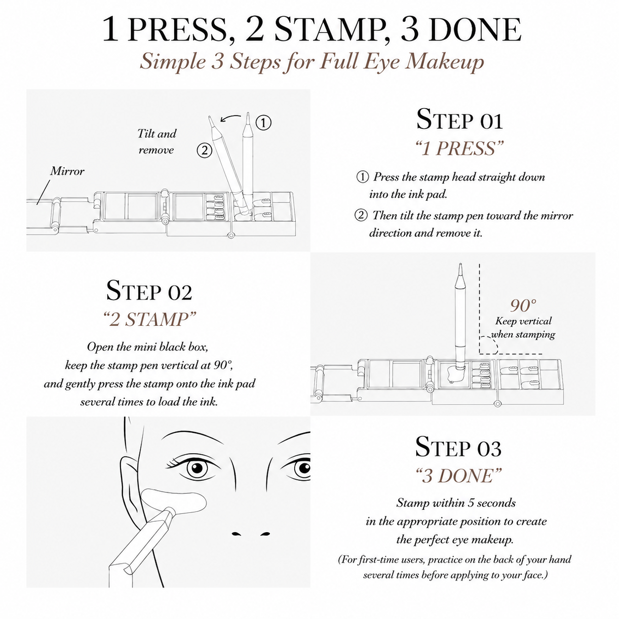 Lash & Liner Stamp Kit 3-in-1 Lower Lash & Eyeliner Stamp Kit