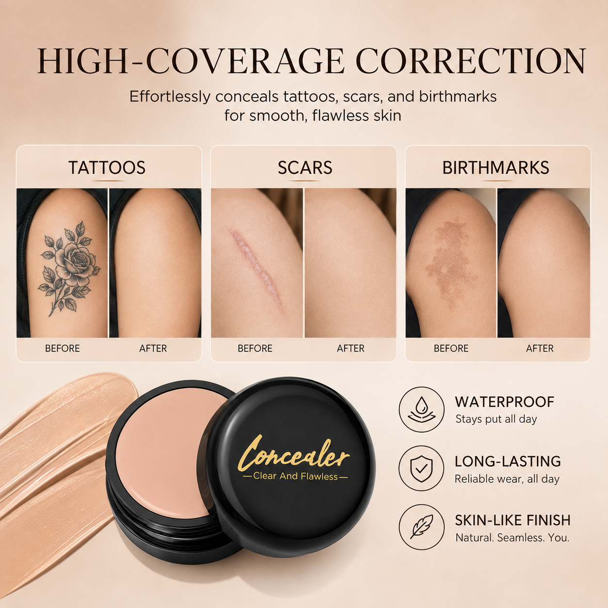 Full-Coverage Cream Concealer