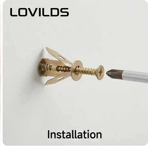 Heavy-Duty Metal Drywall Anchors Kit (With Screws) – Fast, Secure Wall Mounting