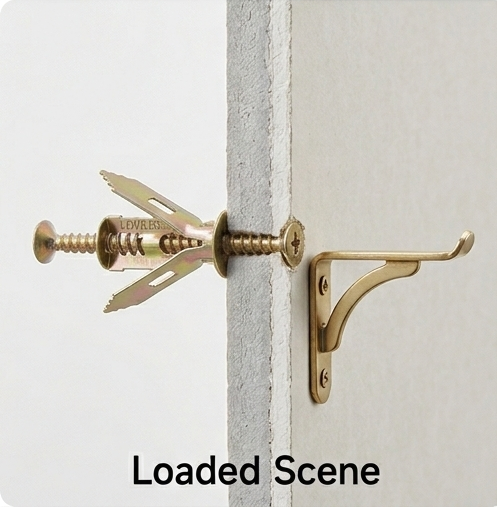 Heavy-Duty Metal Drywall Anchors Kit (With Screws) – Fast, Secure Wall Mounting