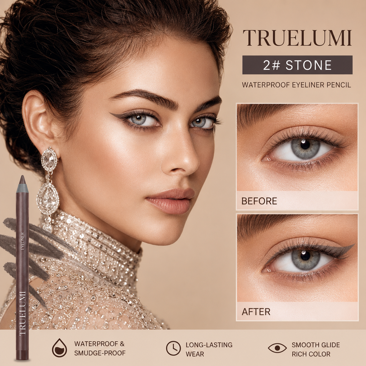 BUY 1 GET 1 FREE Waterproof Eyeliner Pencil