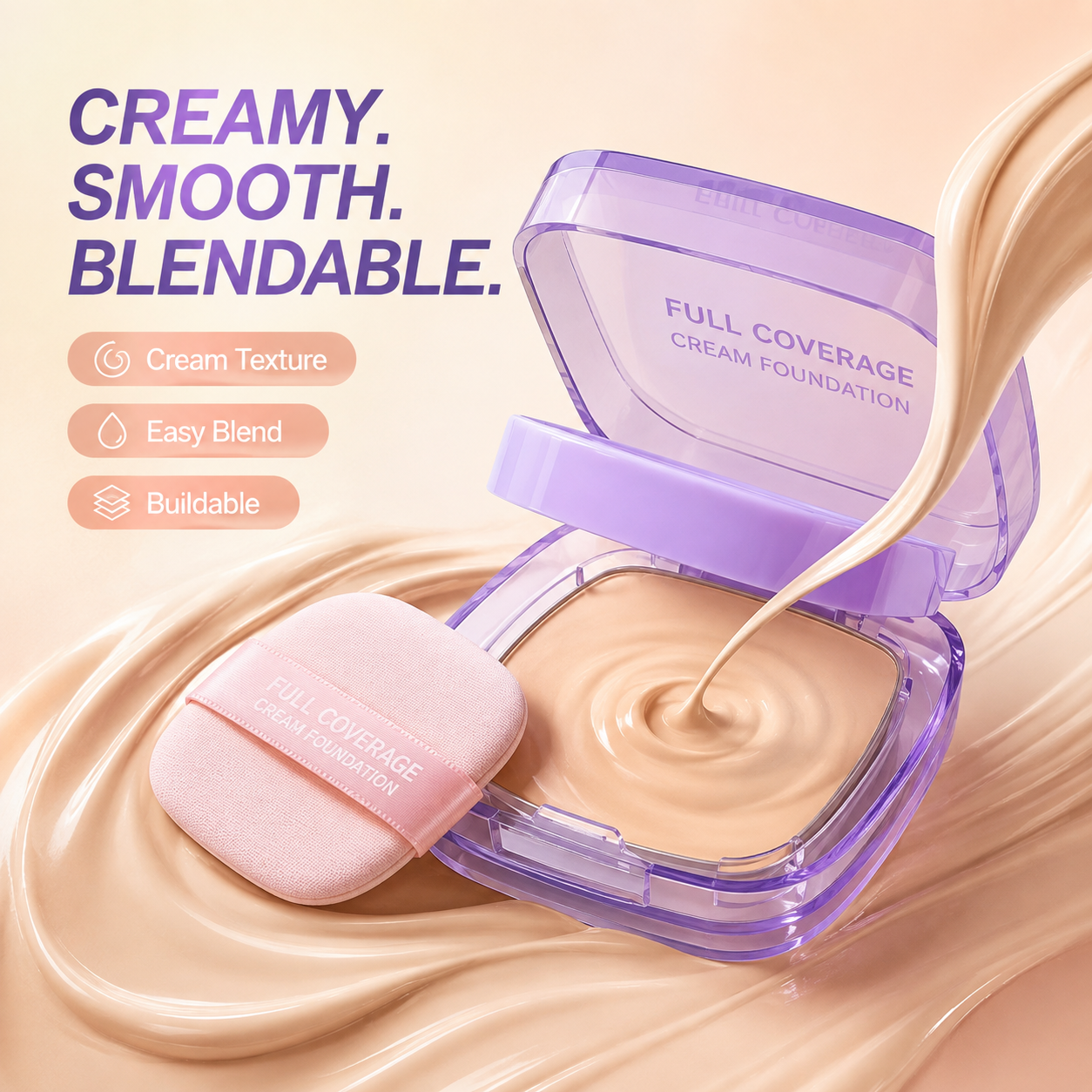 Skin-Perfecting Full Coverage Cream Foundation