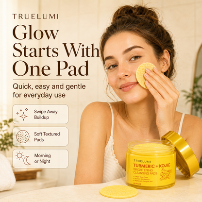 Truelumi Turmeric + Kojic Brightening Cleansing Pads