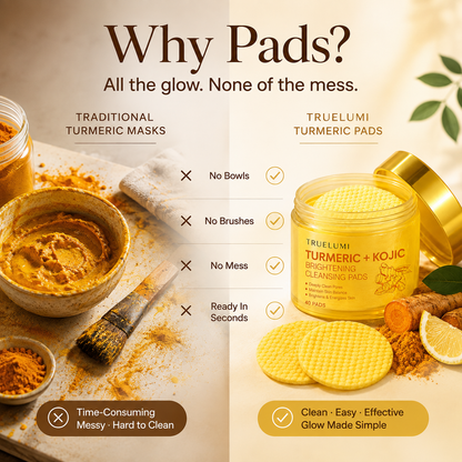 Truelumi Turmeric + Kojic Brightening Cleansing Pads