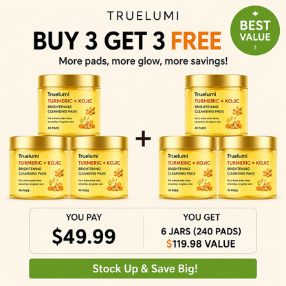 Truelumi Turmeric + Kojic Brightening Cleansing Pads