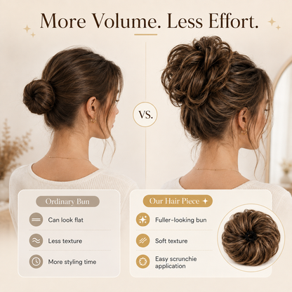 Messy Bun Hair Piece Scrunchie for Instant Volume