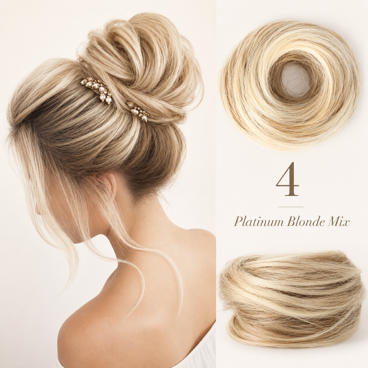 Messy Bun Hair Piece Scrunchie for Instant Volume