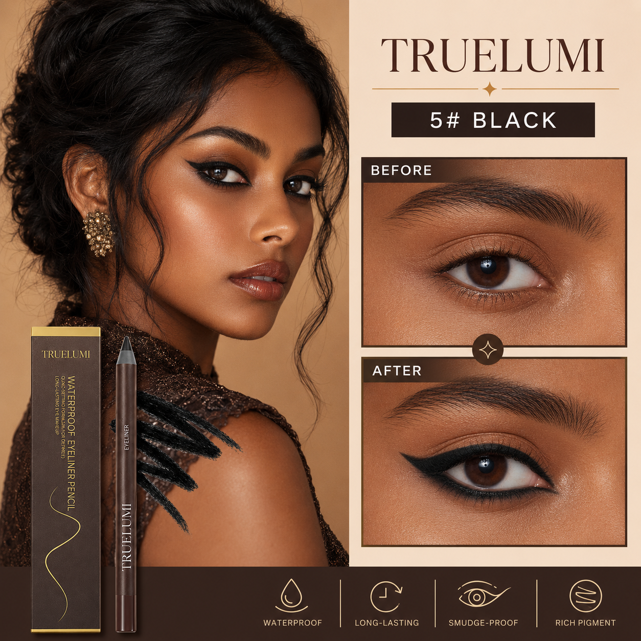 BUY 1 GET 1 FREE Waterproof Eyeliner Pencil
