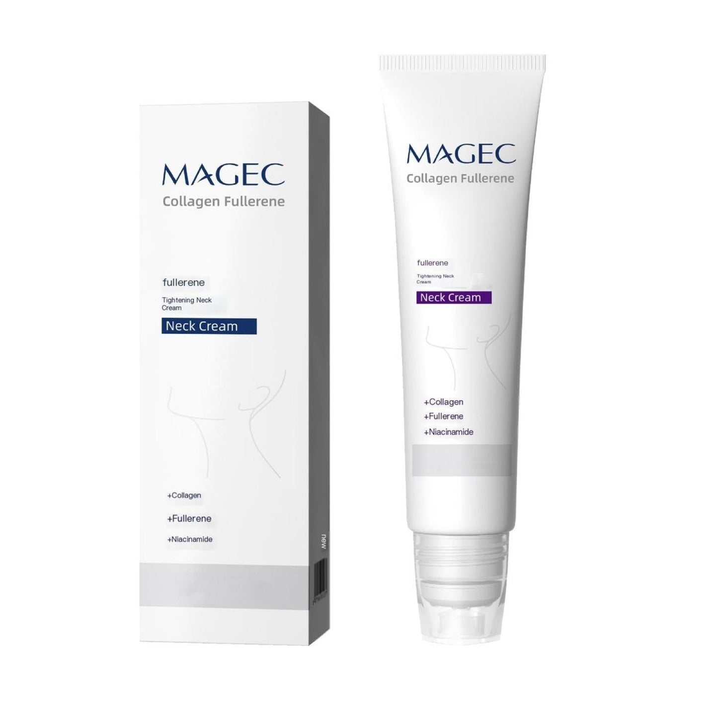 ✨ Last Day Buy 1 Get 1 Free 💖Collagen Neck Cream-Reduces Wrinkles and Double Chin,Five Rollers for All Around Massage