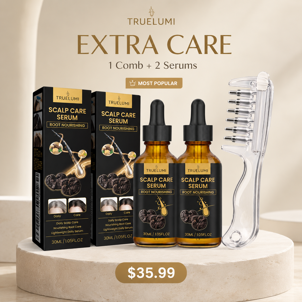 1 Comb + 2 Serums