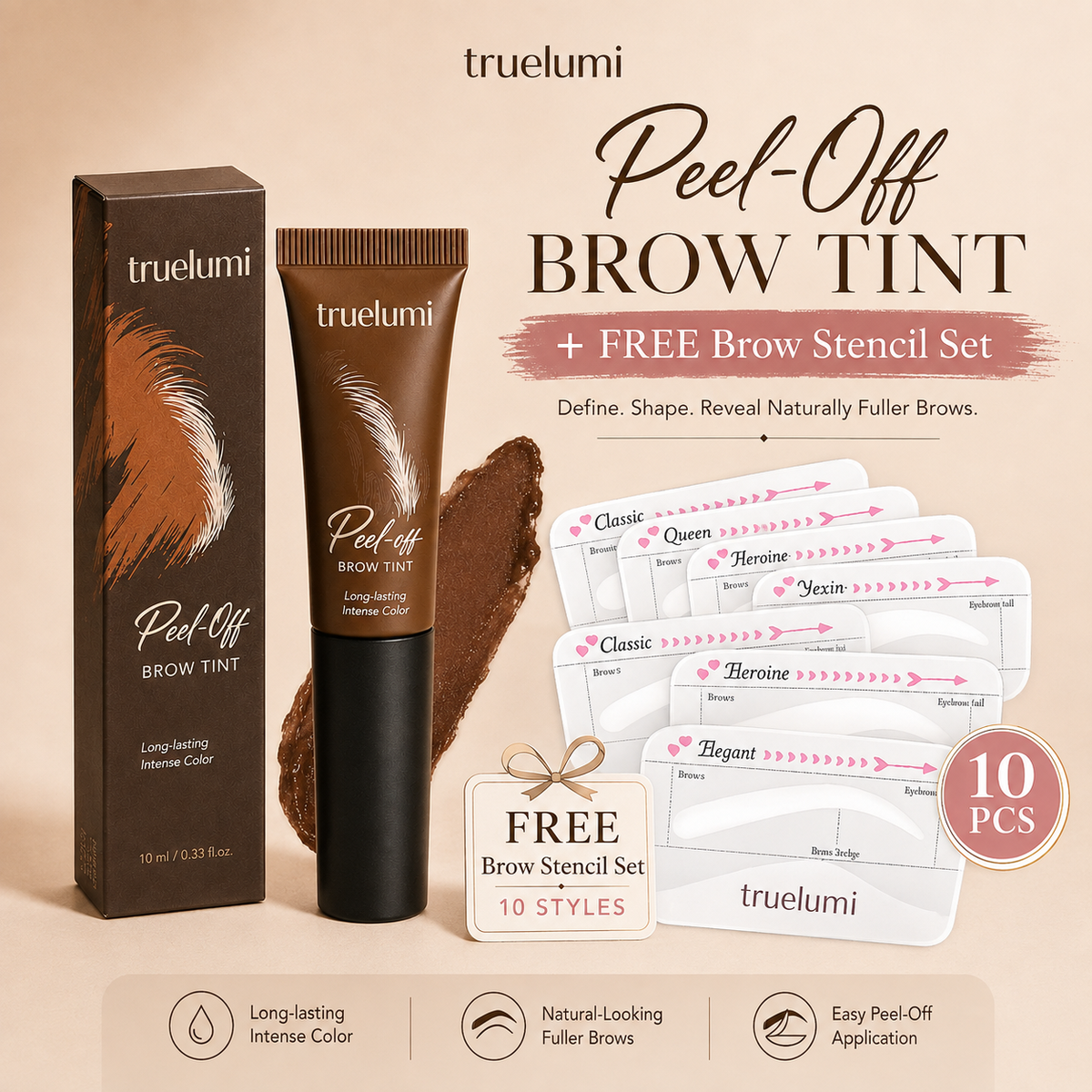 Truelumi Peel-Off Brow Tint – Fuller-Looking Brows in Minutes