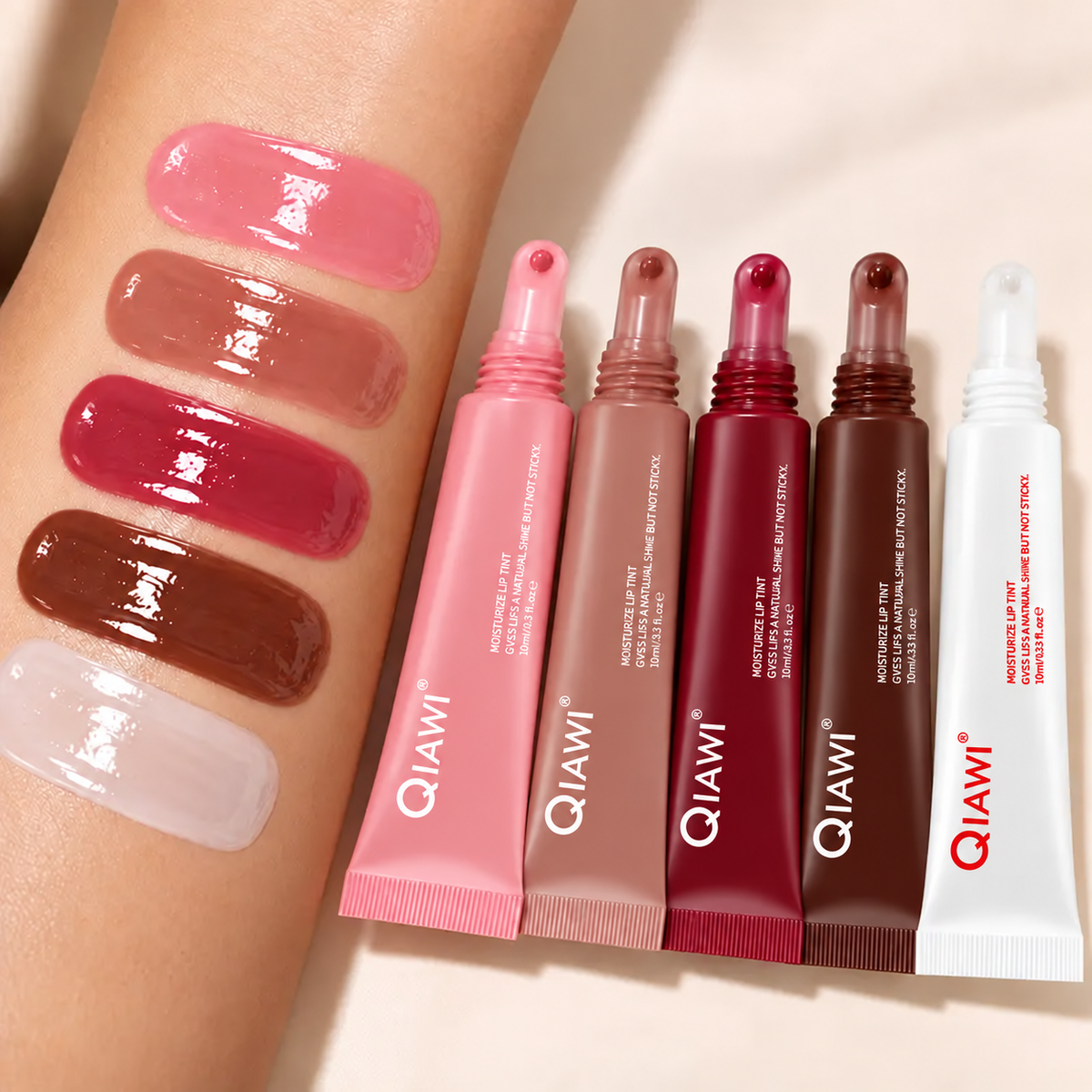 Hydrating Glossy Lip Tint Set – 5 Shades