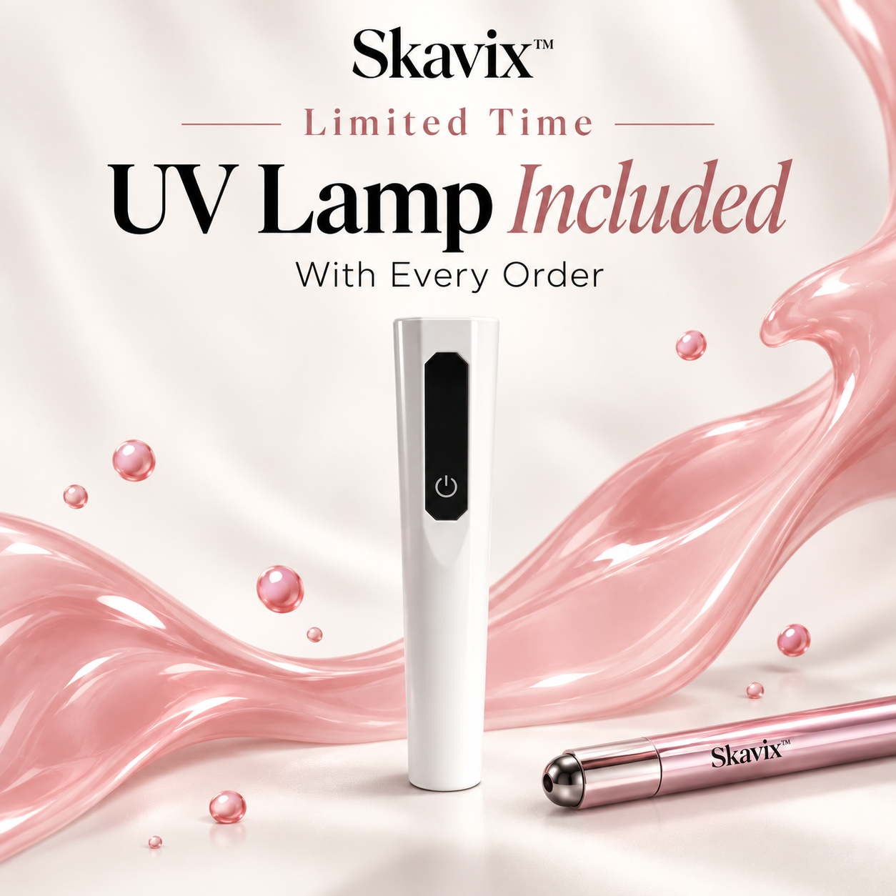 Skavix portable UV nail lamp included