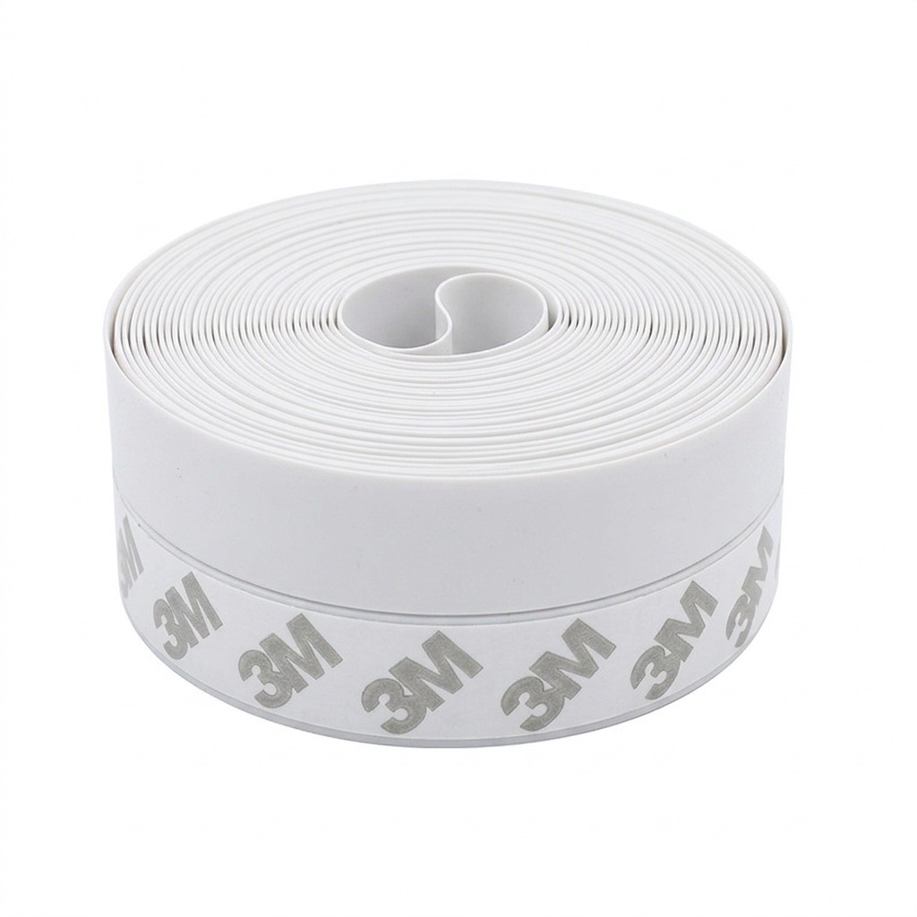 Flexible Self-Adhesive Tape for Easy Home Repairs – 196.9 Inches of Durable White Strip