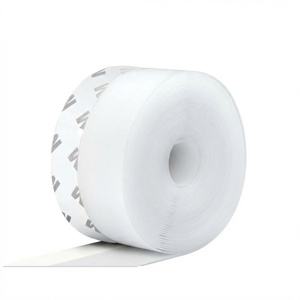 Flexible Self-Adhesive Tape for Easy Home Repairs – 196.9 Inches of Durable White Strip